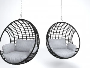 Natural hanging Chair Beliani ASPIO 3D Model