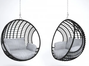 Natural hanging Chair Beliani ASPIO 3D Model