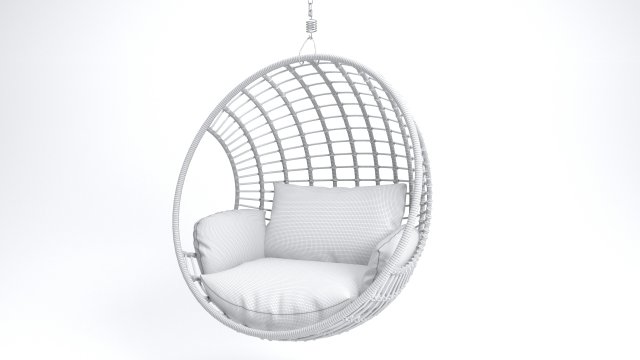 Natural hanging Chair Beliani ASPIO 3D Model