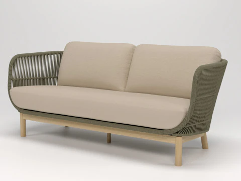 Catalina Outdoor 3-seater Sofa 3D Model