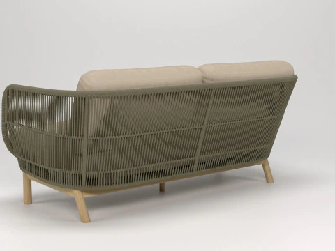 Catalina Outdoor 3-seater Sofa 3D Model