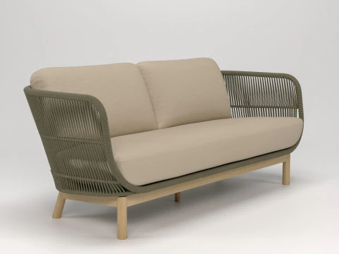 Catalina Outdoor 3-seater Sofa 3D Model