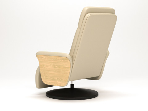Foldable massage chair with footrest Modello 3D