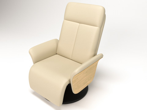 Foldable massage chair with footrest Modello 3D