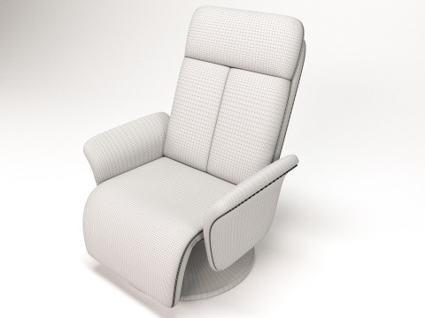 Foldable massage chair with footrest Modello 3D