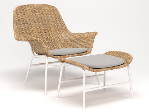 FRYKSAS Armchair and ottoman 3D Model