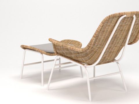 FRYKSAS Armchair and ottoman 3D Model