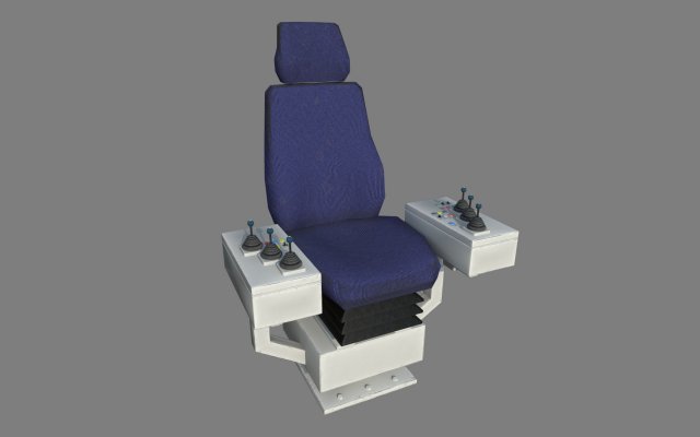 crane operator seat vr ar low-poly low-poly 3D Модель .c4d .max .obj .3ds .fbx .stl .blend 