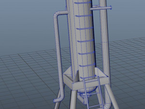 mud gas separator vr ar low-poly Model 3D