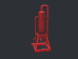 mud gas separator vr ar low-poly Model 3D