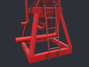 mud gas separator vr ar low-poly Model 3D