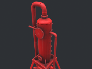 mud gas separator vr ar low-poly Model 3D