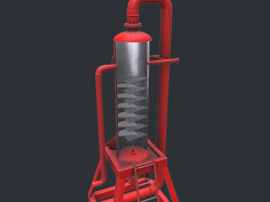 mud gas separator vr ar low-poly Model 3D