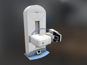 general electric healthcare mammography system vr - ar - low-poly Modelo 3D