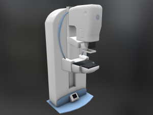 general electric healthcare mammography system vr - ar - low-poly Modelo 3D