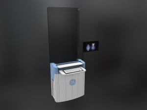 general electric healthcare mammography system vr - ar - low-poly Modelo 3D