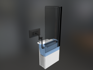 general electric healthcare mammography system vr - ar - low-poly Modelo 3D