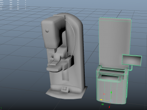 general electric healthcare mammography system vr - ar - low-poly Modelo 3D