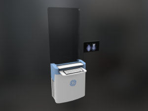 general electric healthcare mammography system vr - ar - low-poly Modelo 3D