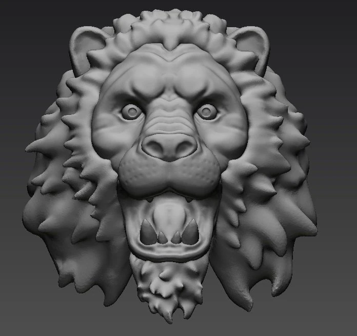 lions head 3D Model .c4d .max .obj .3ds .fbx .stl .blend