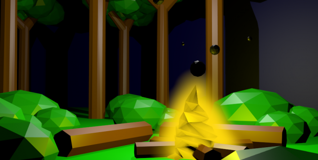 low poly spooky woods 3D 모델 .c4d .max .obj .3ds .fbx .stl .blend 