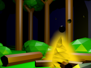 low poly spooky woods 3D 모델