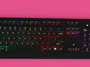 키보드 다채로운 3D 모델