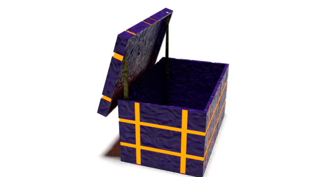low poly ski-fi box Model 3D .c4d .max .obj .3ds .fbx .stl .blend