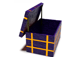 low poly ski-fi box 3D Model