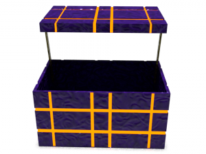 low poly ski-fi box Model 3D