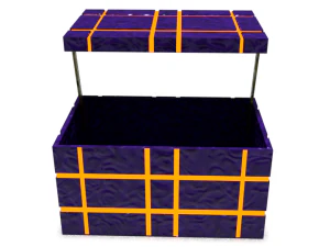 caja de ski-fi de baja poli Modelo 3D