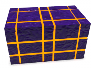 low poly ski-fi box Model 3D