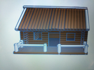 hunting log cabin 3D 모델