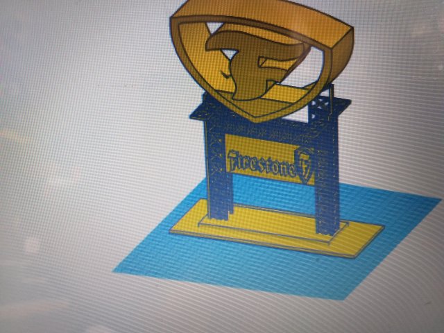 firestone advertising gantry 3D Model .c4d .max .obj .3ds .fbx .stl .blend 