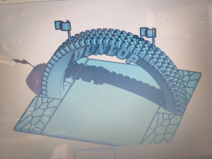 dunlop advertising arch gantry 3D 模型