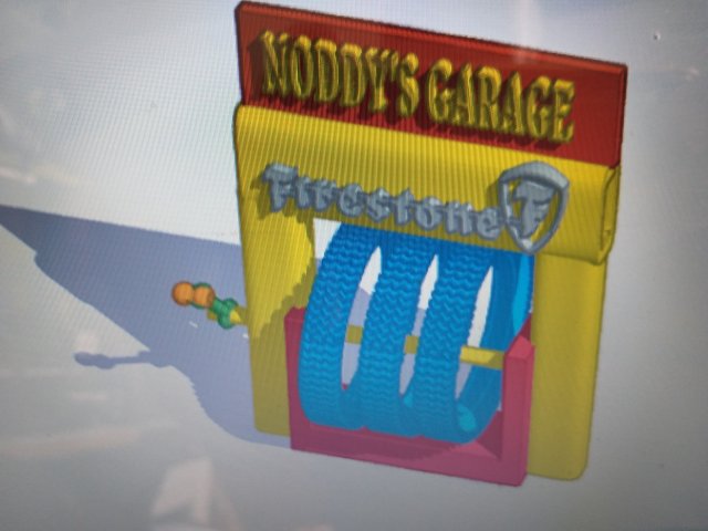 noddys vintage firestone advertising stand with tyres Modèle 3D .c4d .max .obj .3ds .fbx .stl .blend 