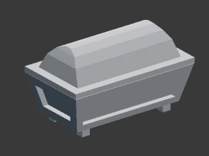 cartoon low-poly treasure chest 3D Model