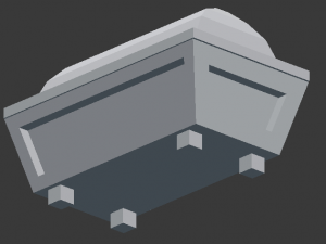 cartoon low-poly treasure chest 3D-Modell