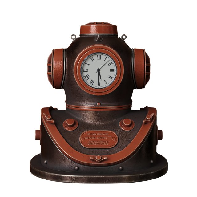 diving helmet Model 3D .c4d .max .obj .3ds .fbx .stl .blend 