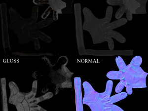 gloves low-poly 3D Model