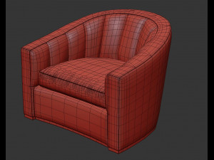 cameron collection lombard chair 3D मॉडल