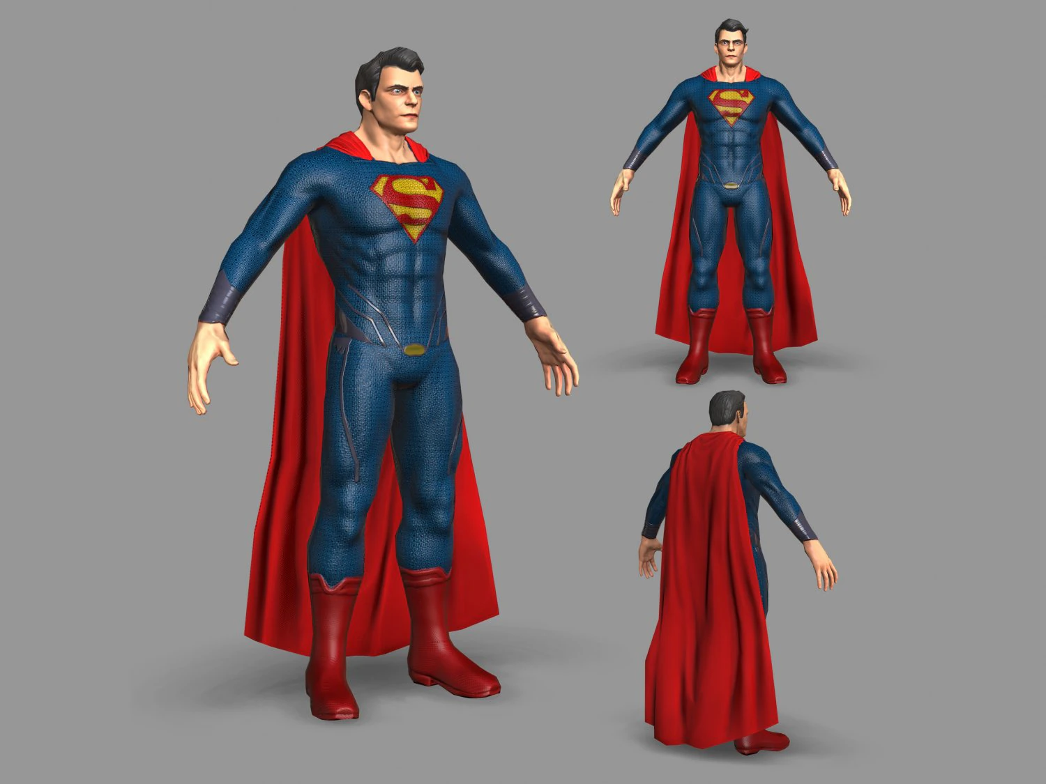 superman 3D Model .c4d .max .obj .3ds .fbx .stl .blend 