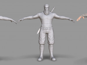 ninja warrior Model 3D
