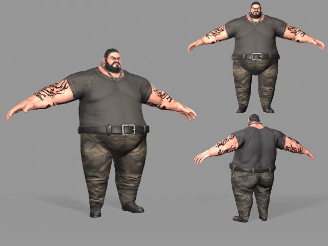 gangster Model 3D .c4d .max .obj .3ds .fbx .stl .blend 