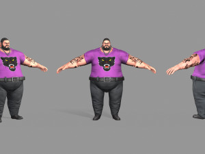 fat thug Modello 3D