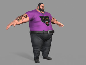 fat thug Modello 3D