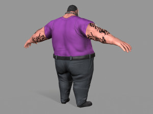fat thug Modello 3D