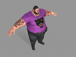 fat thug Modello 3D