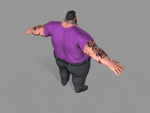 fat thug Modello 3D