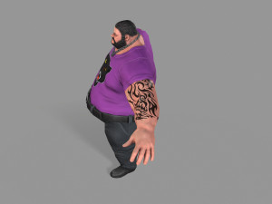 fat thug Modello 3D